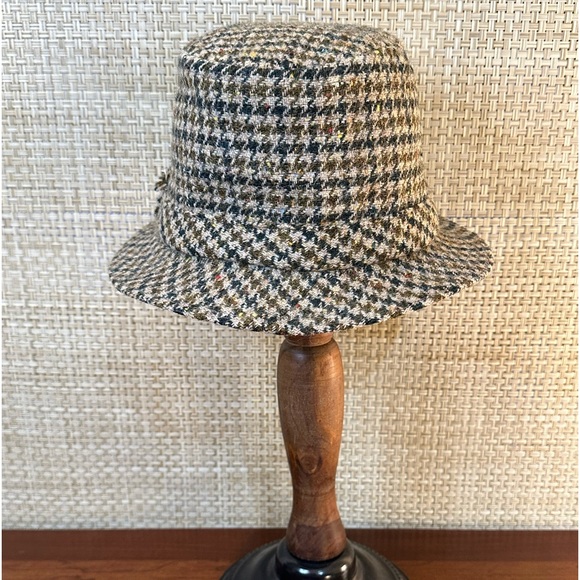 🌟3xHP🌟VTG 1960s-70s David Hanna & Sons New Wool Houndstooth Bucket Hat Ireland - Picture 6 of 9